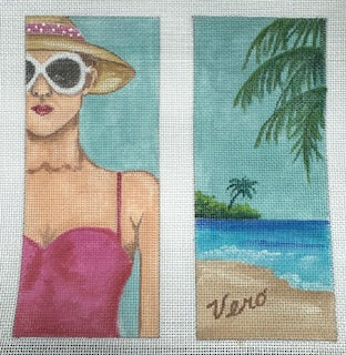 Beach Babe Double Eyeglass Case in Pink Suit - Vero