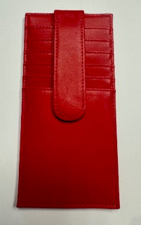 Red Leather Credit Card Holder