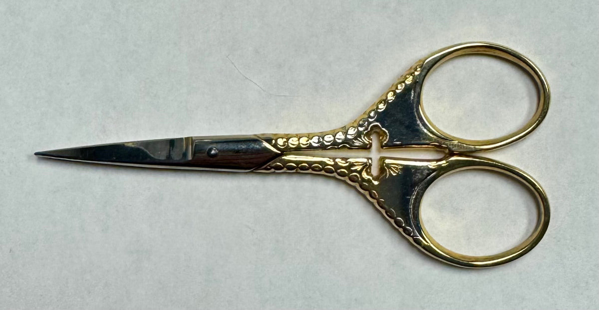 Gold Plated Solingen Cross Embroidery Scissors