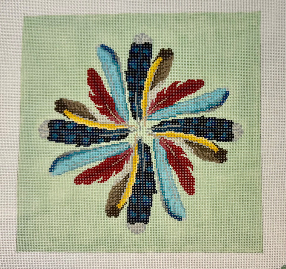 Backyard Feathers Pillow