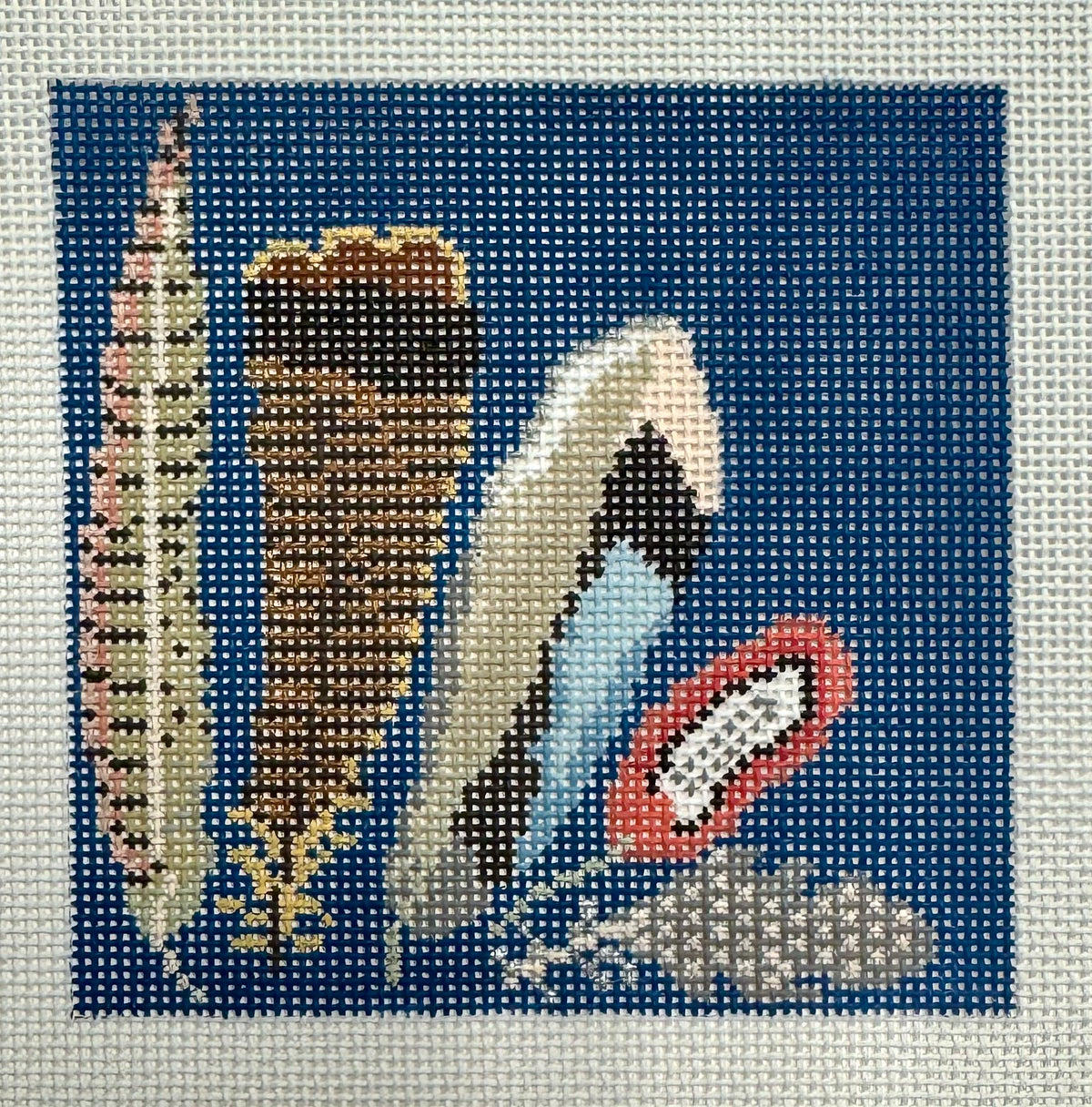 Game Bird Feather Coaster - Blue