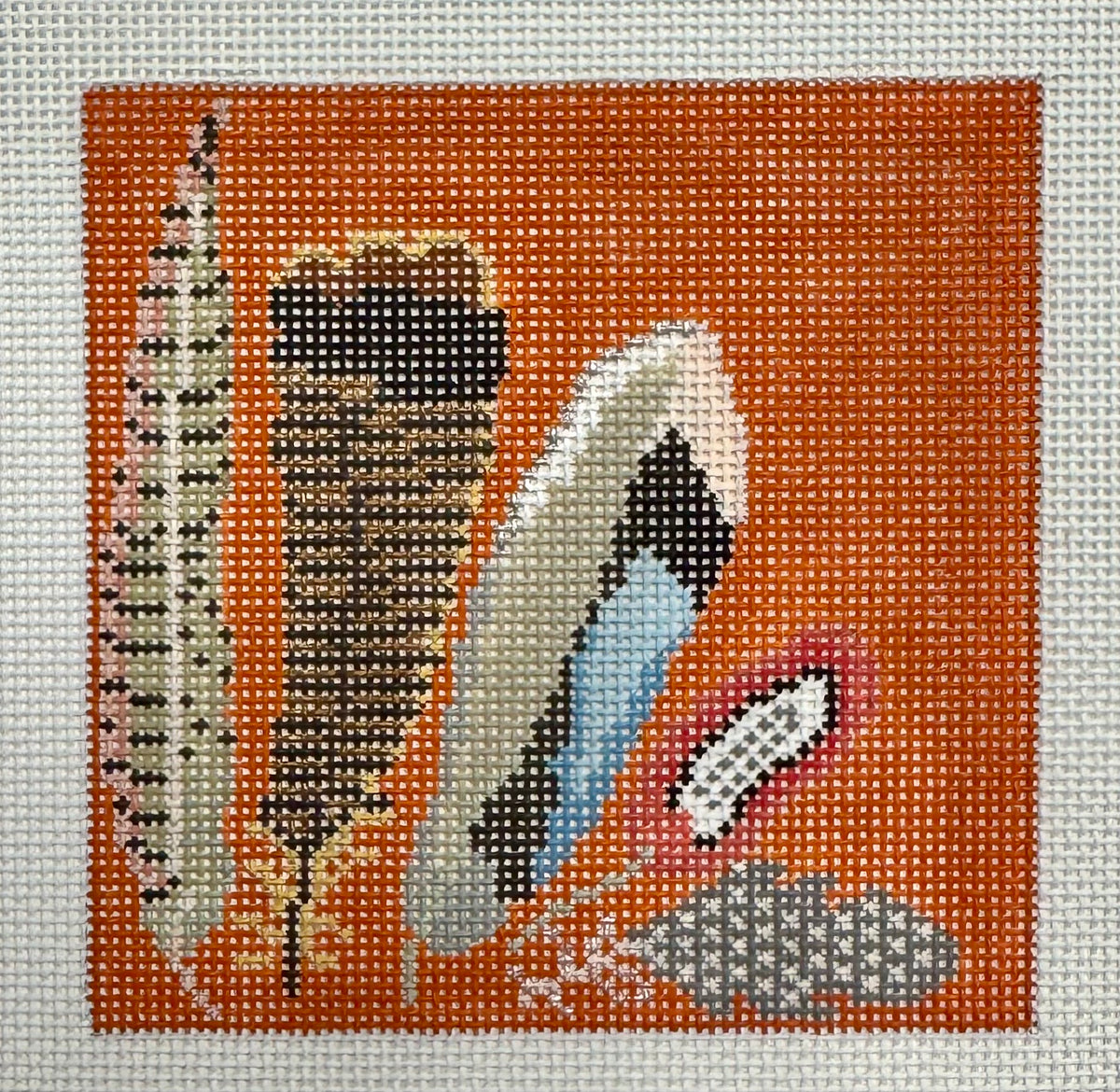 Game Bird Feathers Coaster - Orange