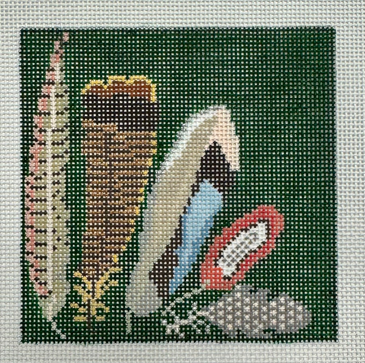 Game Bird Feathers Coaster - Green