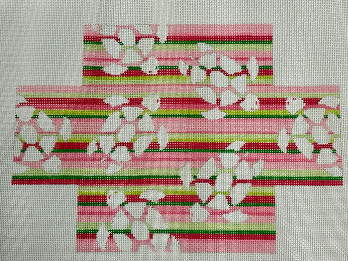 Sea Turtles on Pink & Green Stripes