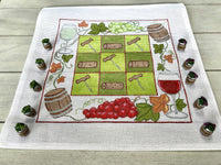 Red & White Wine Tic Tac Toe Board + Wine Keg Pieces