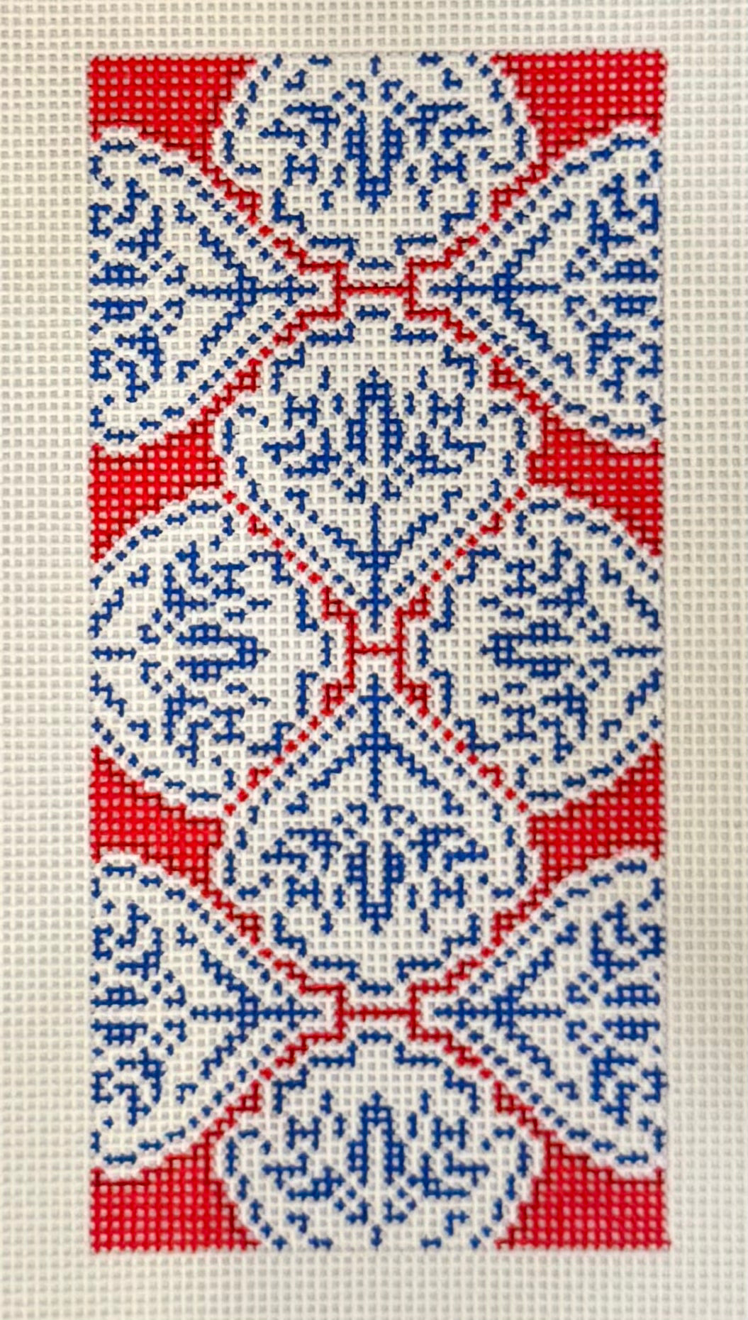 Medallion Eyeglass Case - Red & Navy