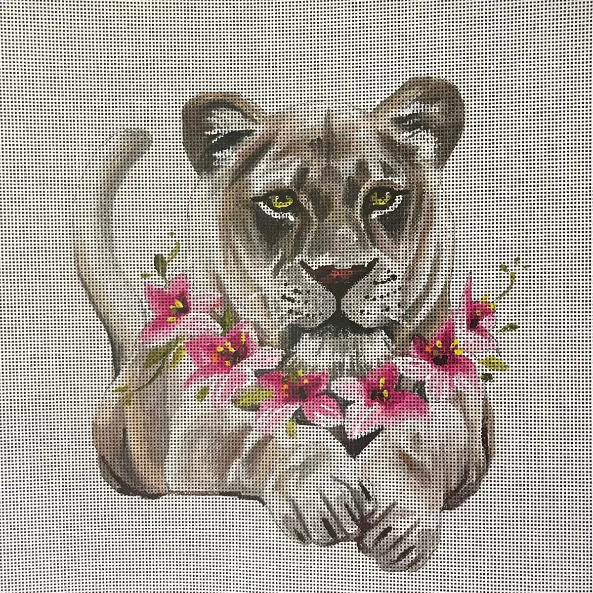 Lioness w/ Floral Necklace
