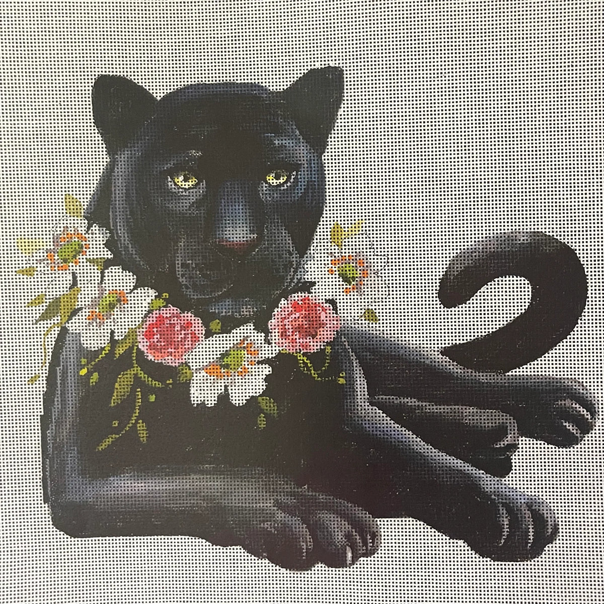 Black Panther w/ Floral Necklace