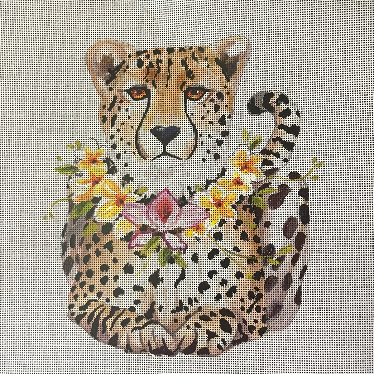 Cheetah w/ Floral Necklace