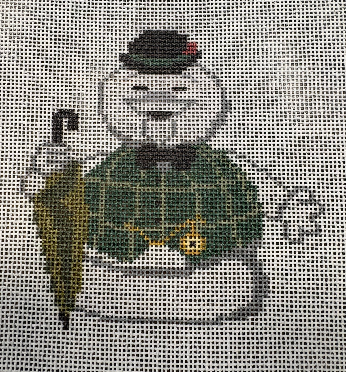 Snowman in a Vest w/Umbrella