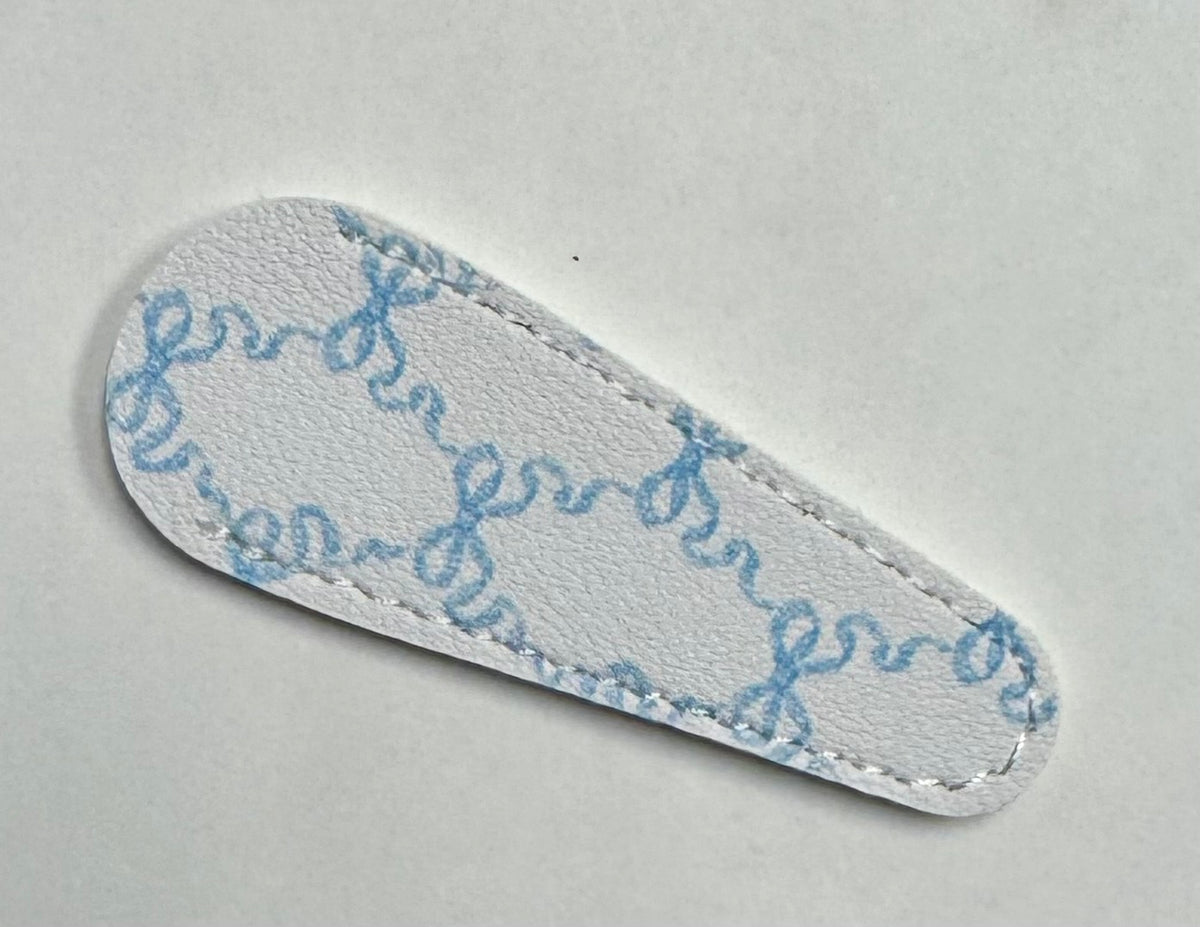 Leather Scissor Case - Blue Ribbon