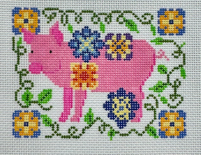 Pig in Flowers
