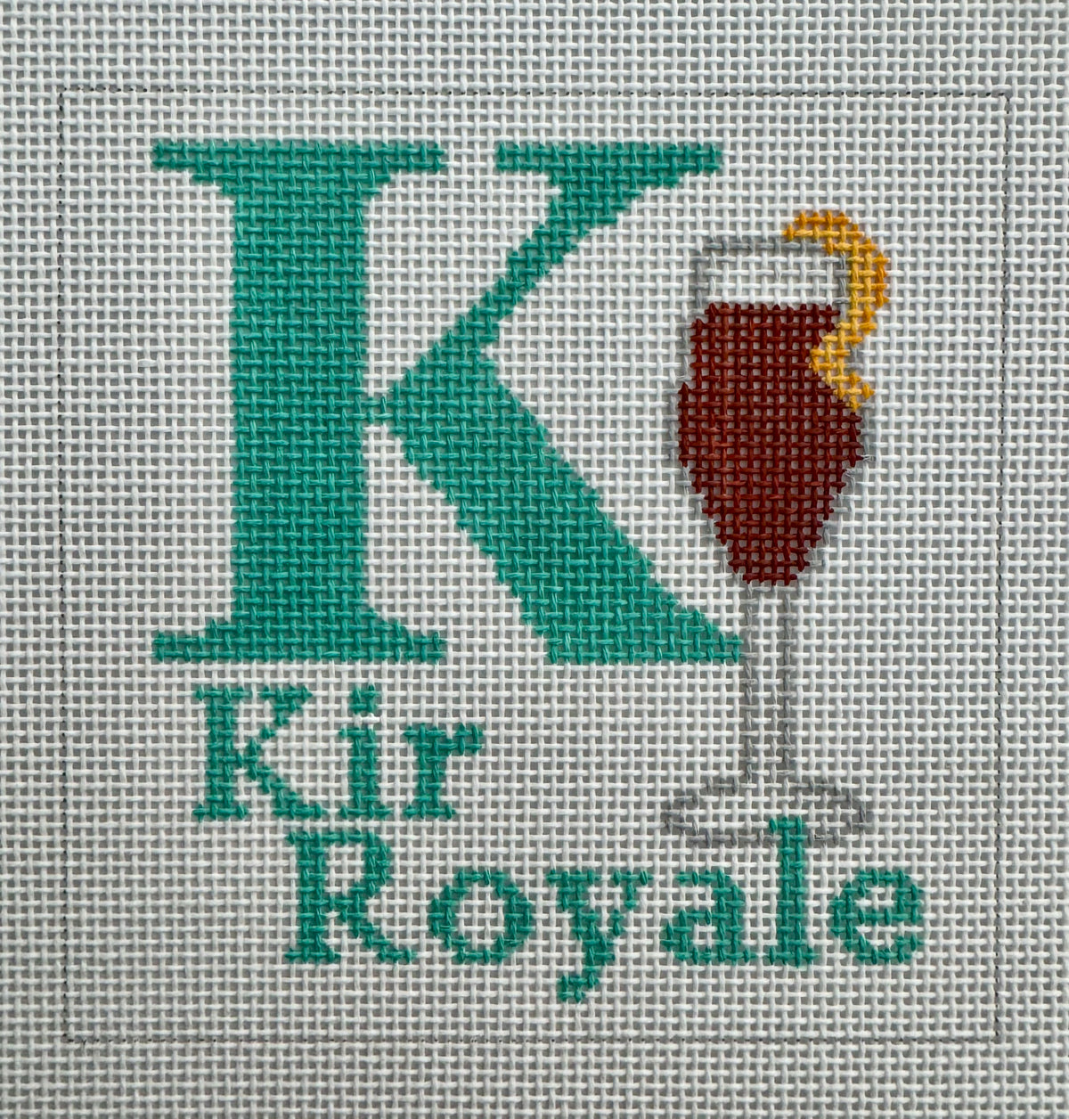 K is for Kir Royale Coaster
