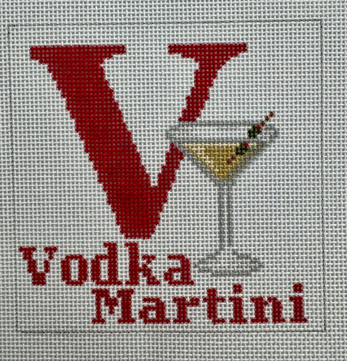 V is for Vodka Martini Coaster