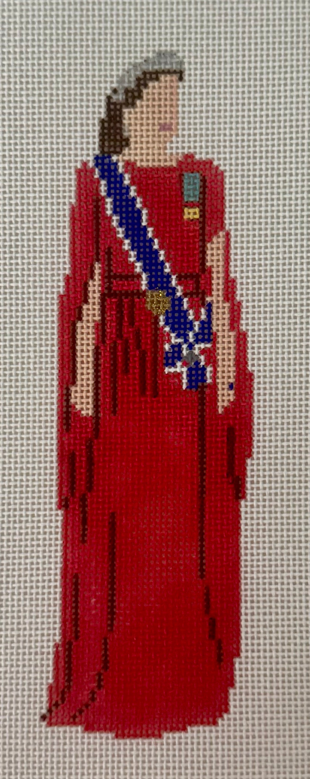 Kate in Long Red/Regalia Dress
