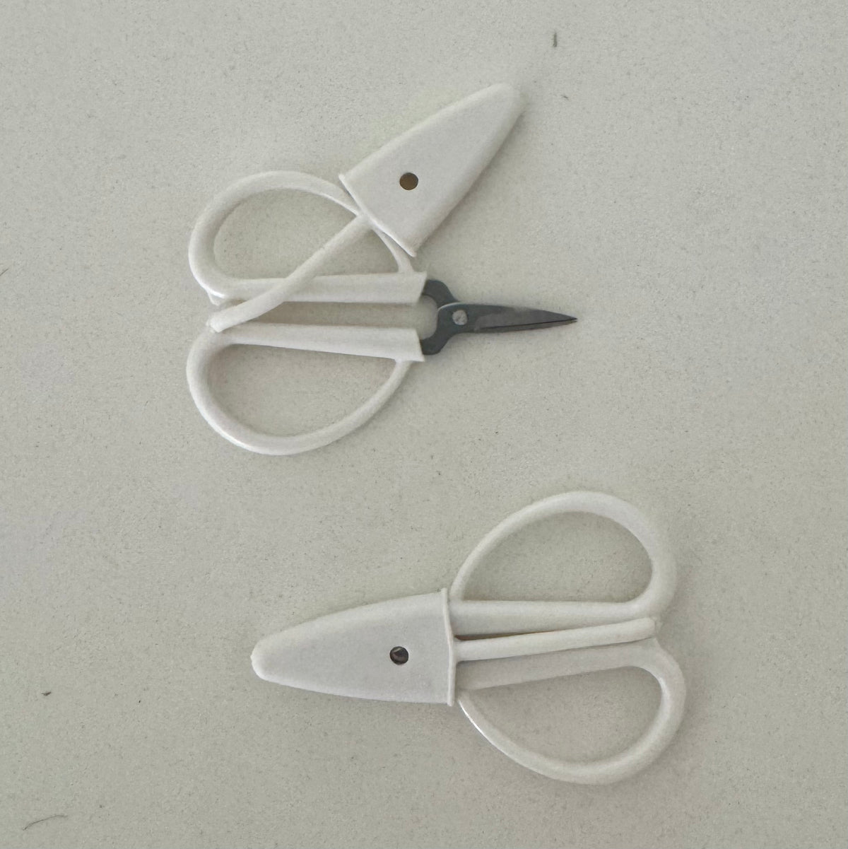 White Rubber Covered Scissors