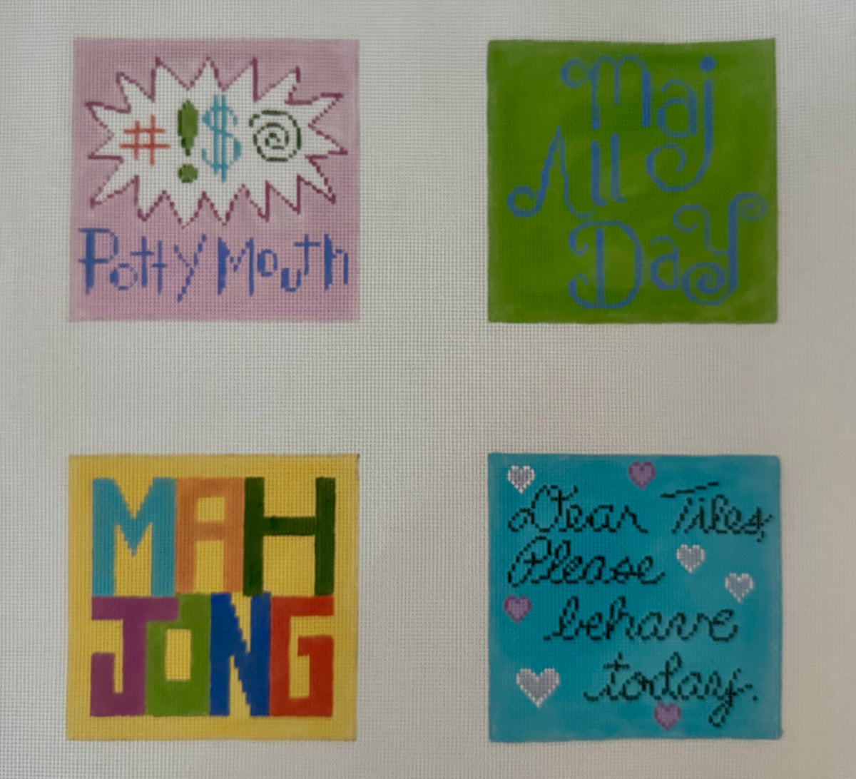 Mahjong Coasters, Set of 4