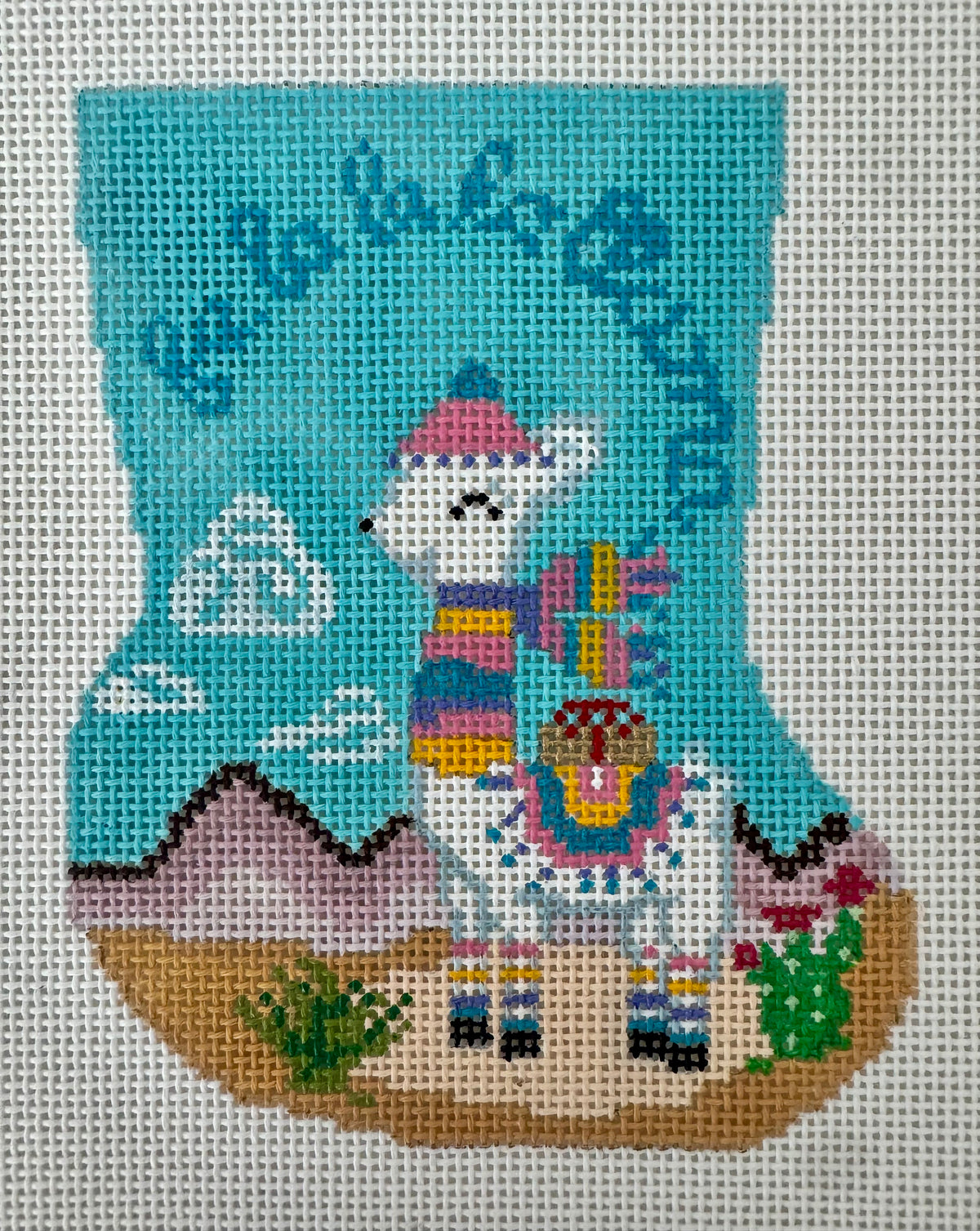 Fa La La La Llama Mini Stocking