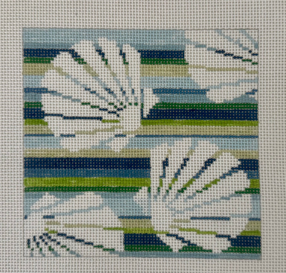 Scallops on Blue and Green