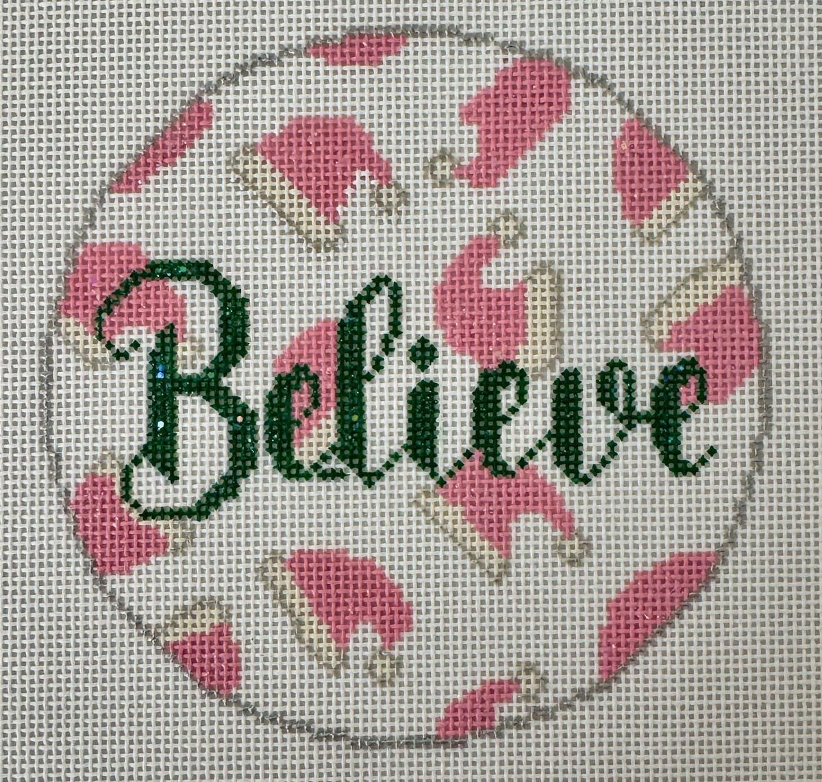 Believe with Pink Santa Hats