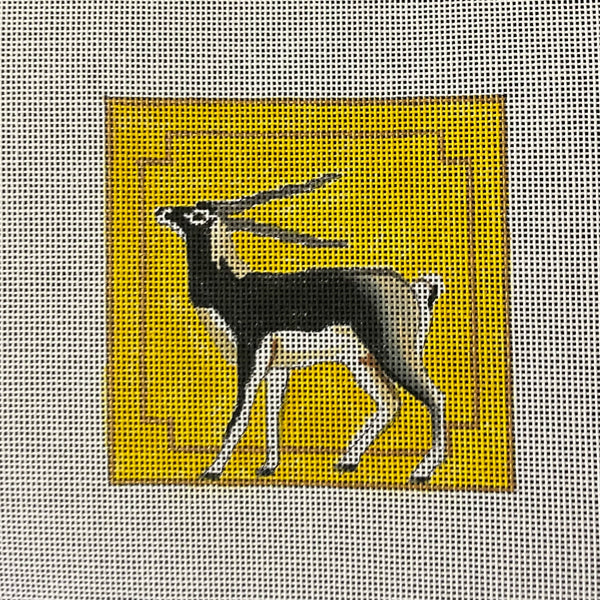 Gazelle on Yellow Background