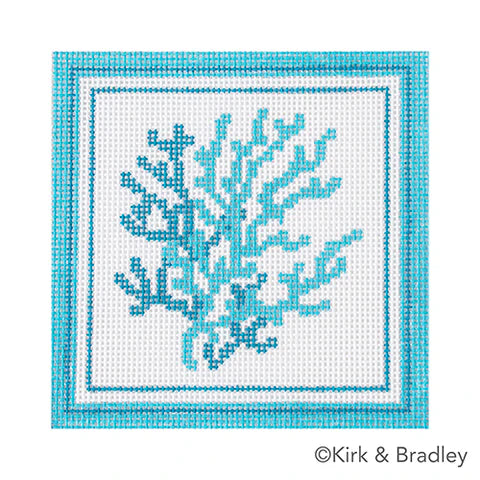 Nautical Coaster - Coral in Aqua
