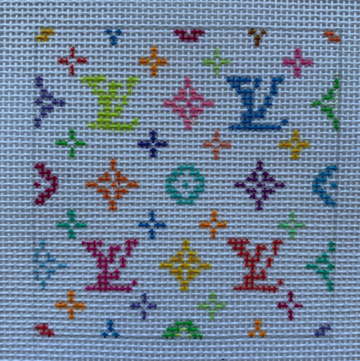 Luis Vuitton Multi Color On White