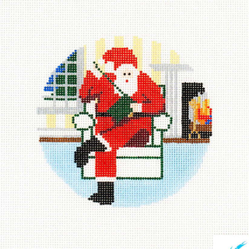 Sporty Santa - Needlepointing