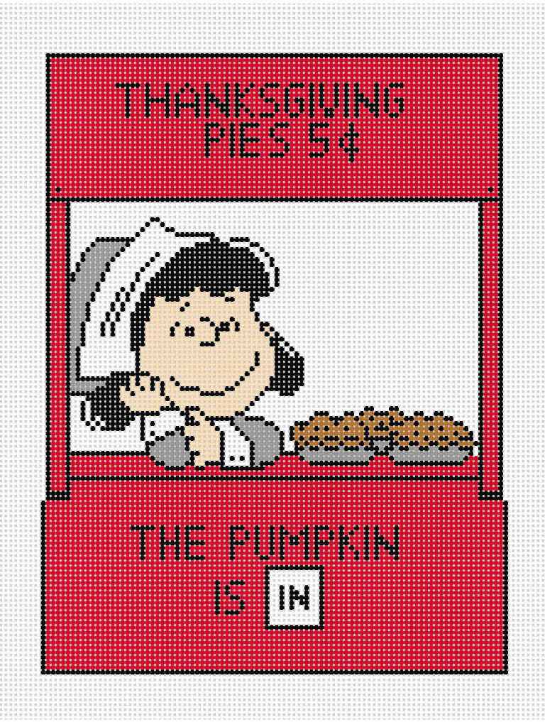 Peanuts Thanksgiving - Lucy as Pilgrim in Pie Booth