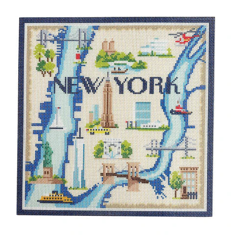 New York Map on 18