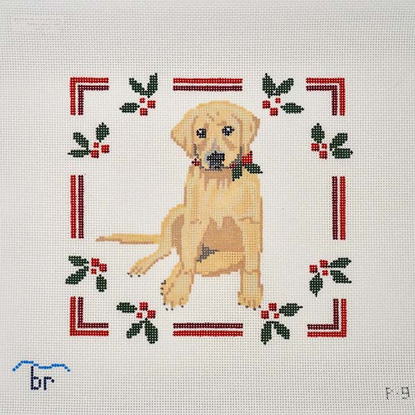 Yellow Lab Puppy w/ Holly