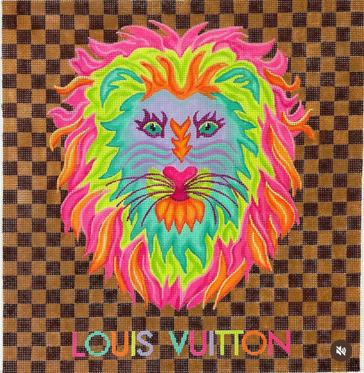 Scarf Series-Colorful Lion