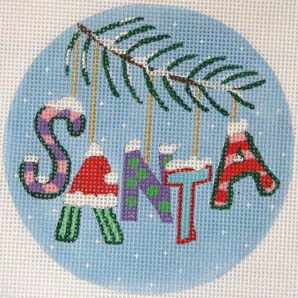Christmas Santa in Pinks Ornament