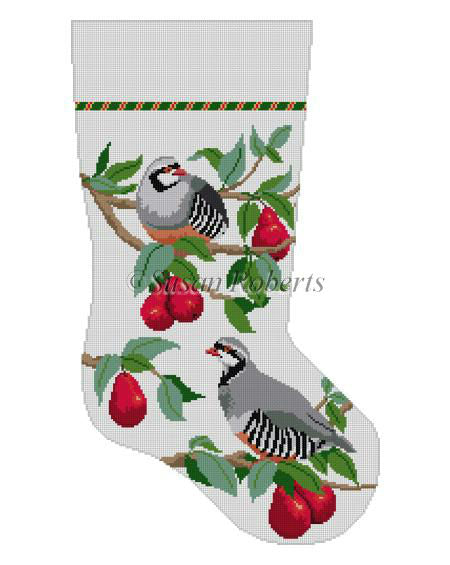 Partridges In Red Bartlett Pear Tree