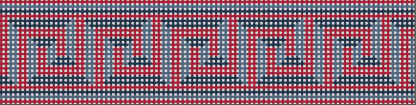 Two-Toned Greek Key Belt RED/BLUE