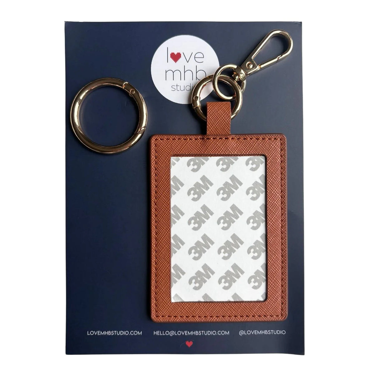 Rectangle Self-Finishing Leather Bag Charm