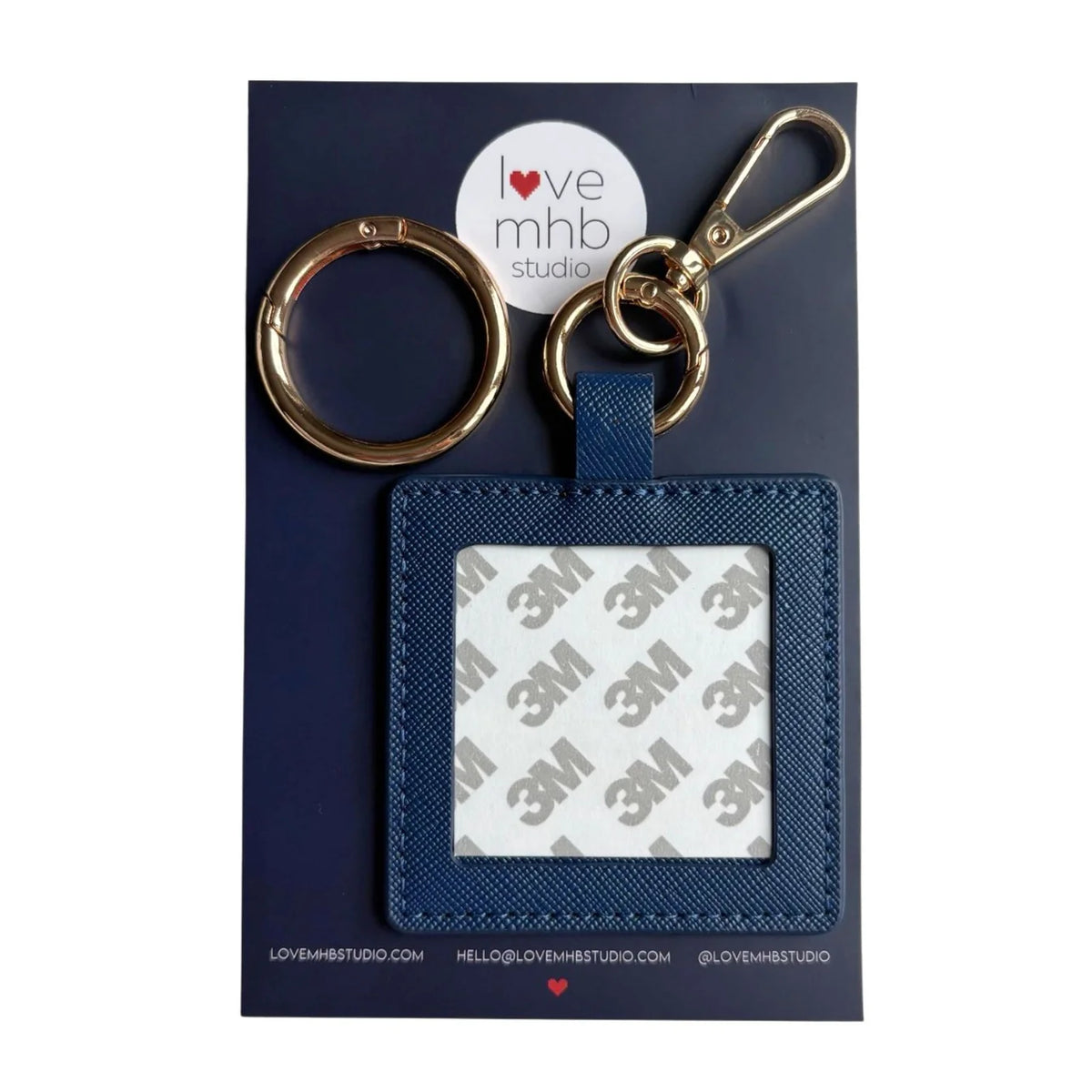 Square Self-Finishing Leather Bag Charms