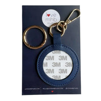 Round Self-Finishing Leather Bag Charms