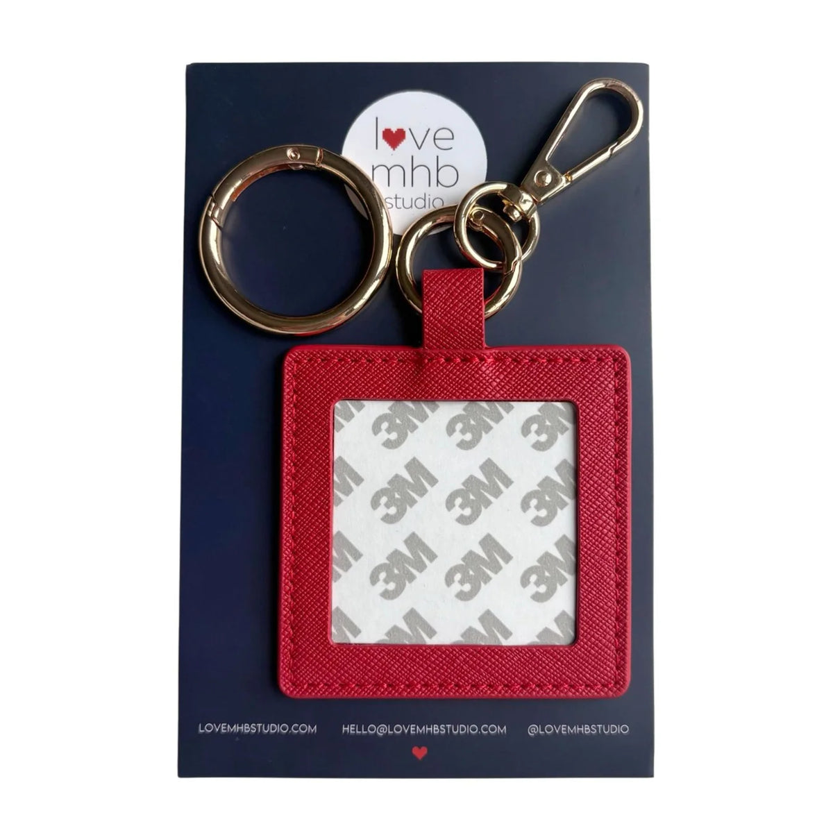 Square Self-Finishing Leather Bag Charms