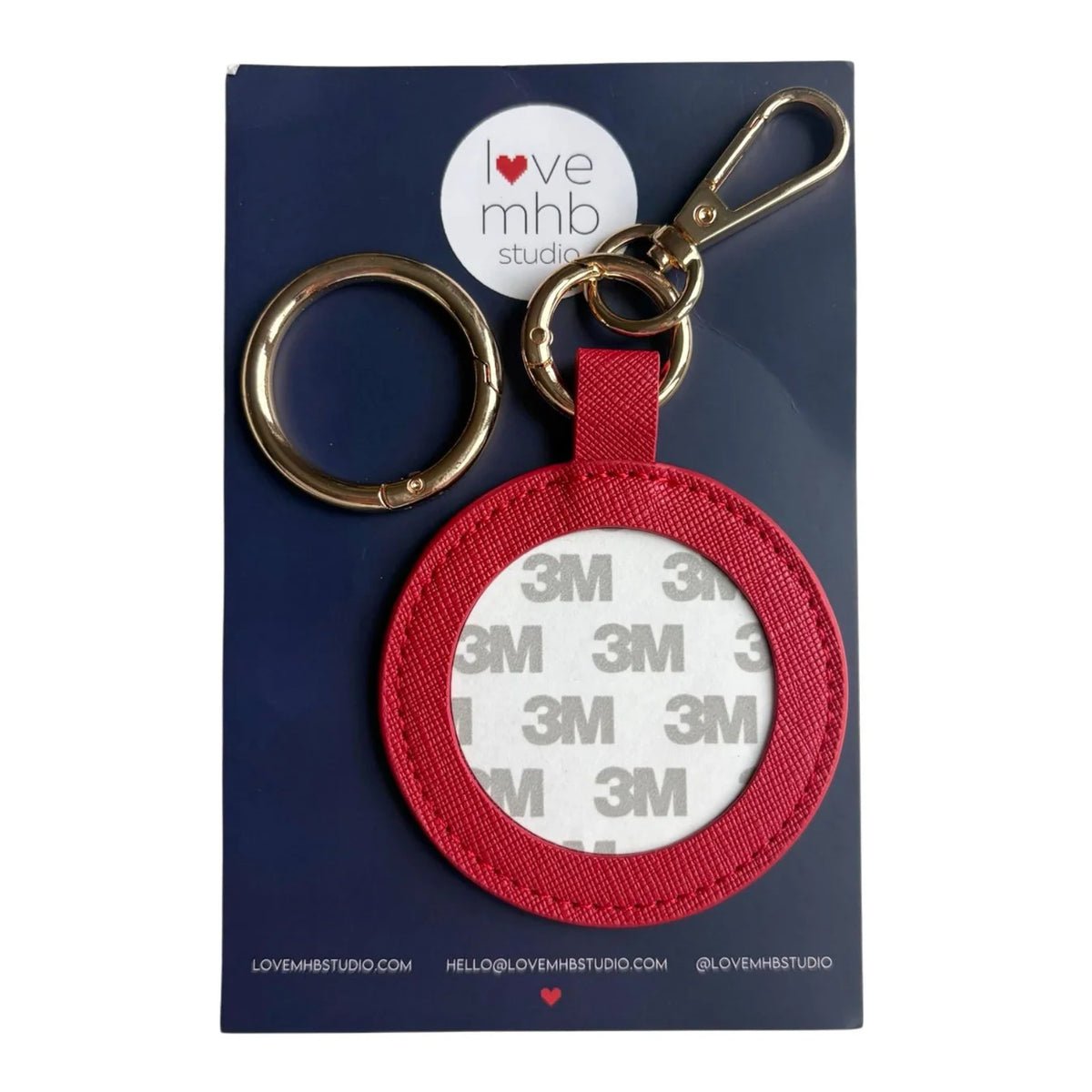 Round Self-Finishing Leather Bag Charms