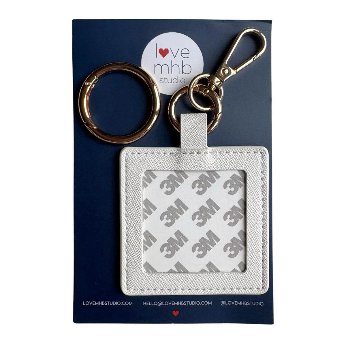 Square Self-Finishing Leather Bag Charms