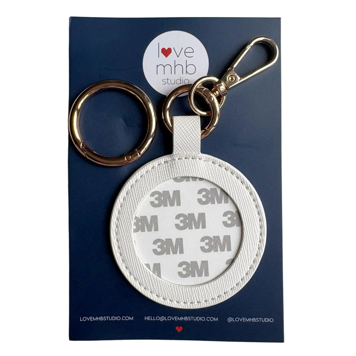 Round Self-Finishing Leather Bag Charms