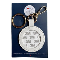 Round Self-Finishing Leather Bag Charms