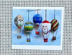 Santa Riding Polar Bear Hot Air Balloon