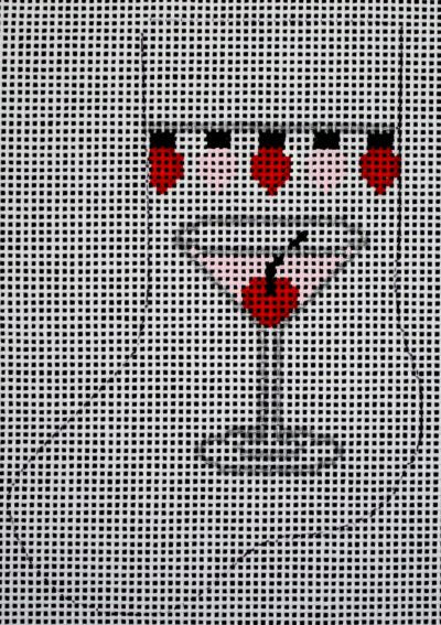 pink lady with cherry