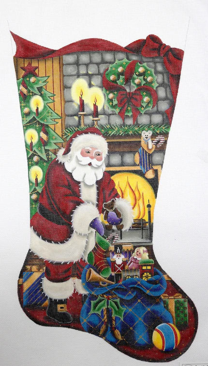 Santa Filling Stockings