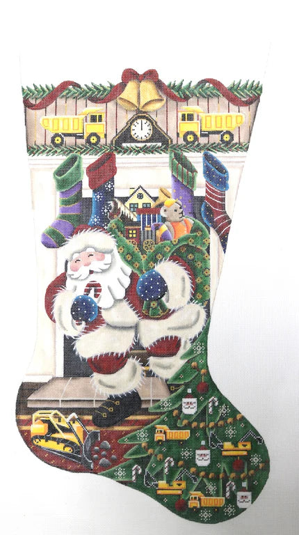 Santa Down the Chimney with Toys
