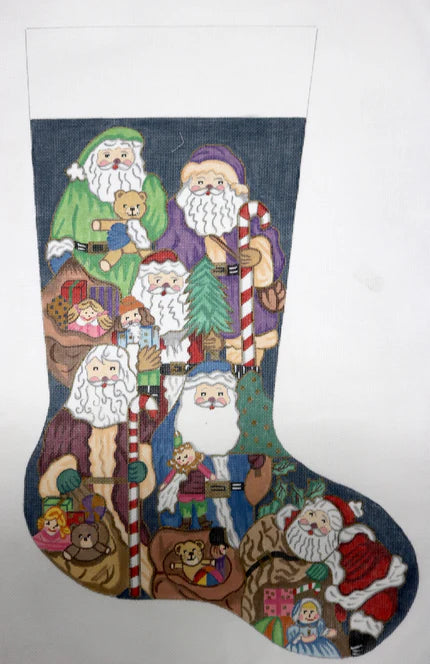 Santa's with Teddy Bears