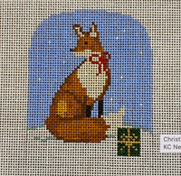 Christmas Forest Girl Fox