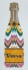 Veuve Bottle Flame Stitch